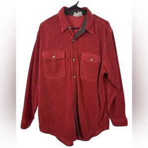Men’s The North Face Long Sleeve Button Up Fleece Shirt Shacket Jacket Size M